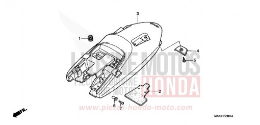 GARDE-BOUE ARRIERE (2) FX650Y de 2000